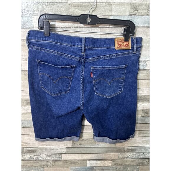 Women’s Levi’s Bremuda Shorts Dark Wash Size 32 - Picture 11 of 16